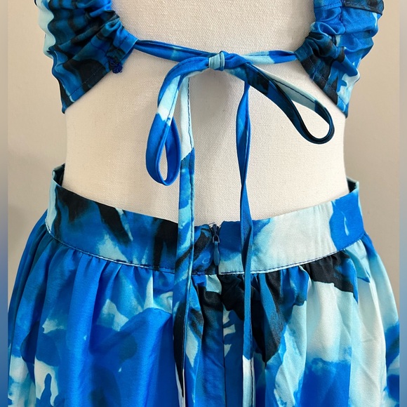 Blue White Cut Out Maxi Dress - NWOT - Picture 3 of 6